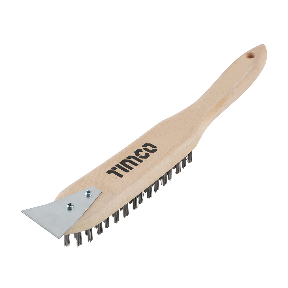 TIMCO Scratch Brush with Scraper - Stainless Steel (33mm)